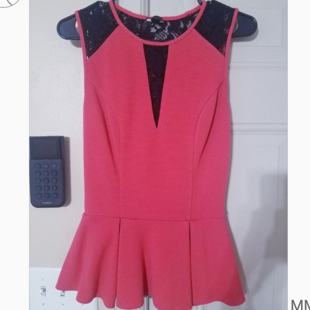 Allen B Peplum Style Fitted Top